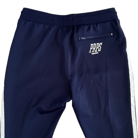 PRPS Mens Track Pants XL Navy Blue Sweatpant Joggers Zip Pockets Straight Leg - Picture 8 of 16